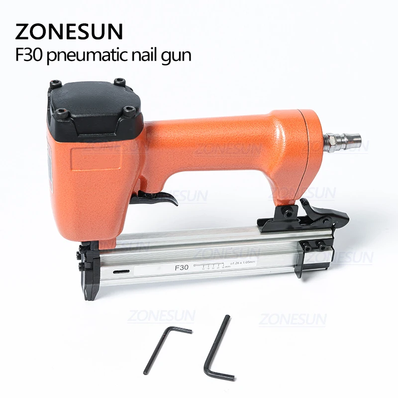 

ZONESUN Air Straight Nail Pin Gun Pneumatic Micro Pinner Nailer Air Brad For Furniture Wood Sofa Woodworking Stapler 10-30mm