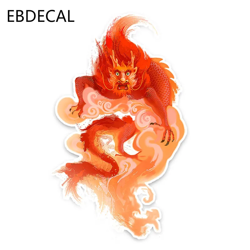 Ebdeckle красная голова дракона машина бампер окно настенные переводные наклейки