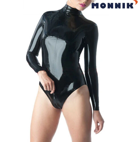 MONNIK latex1342 латексные резиновые трико Gummi Купальник комбинезон с длинными рукавами