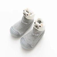 non slip floor socks cute design bear baby socks rubber sole newborn cotton footwear socks wholesale customizationfree shipping