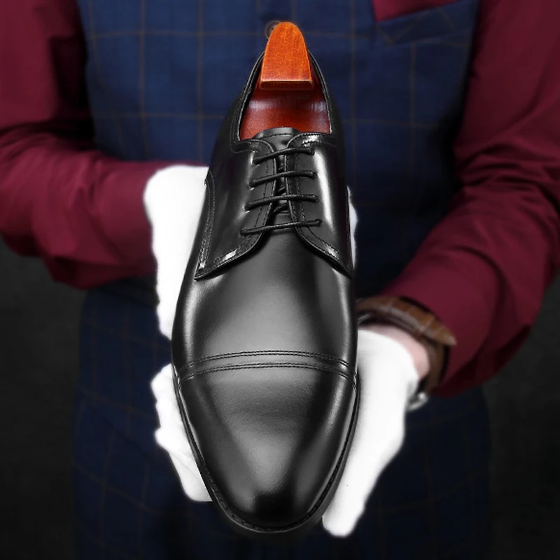 Новинка мужские туфли в стиле ретро из натуральной кожи свадебные туфли-оксфорды