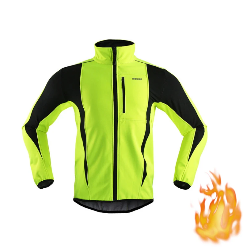 

ARSUXEO Мужская велосипедная куртка Водонепроницаемый дорожный велосипед Костюмы ветрозащитный зимний теплый мягкий куртка для MTB для верхов...