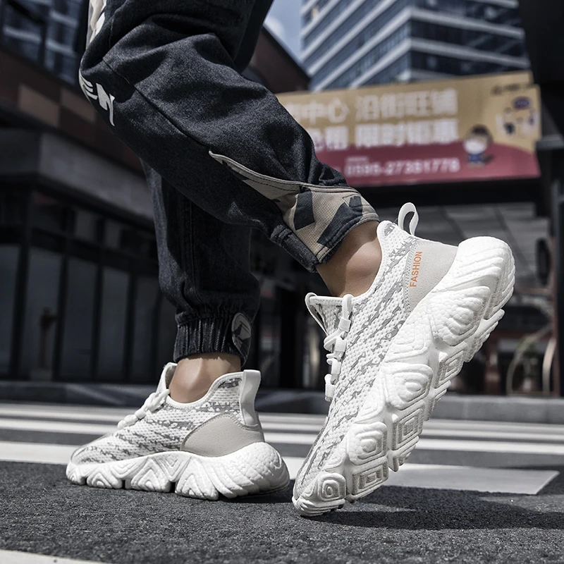 

hopFashion hip sneakers new work breathable running comfortable Shoes mesh mens zapatos men Men hombre zapatillas Breathable