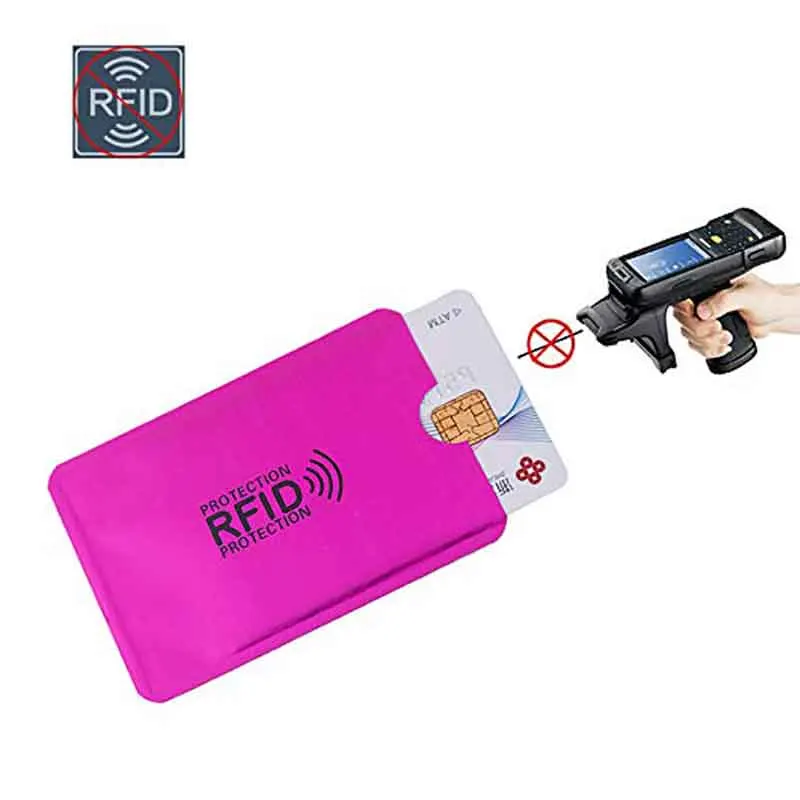 Rose 5 шт./лот, Открытый Анти RFID кредитный держатель для карт, чехол для банковских карт, кошелек, блокировка, считыватель, замок, Противоугонная защита информации, сумка - Цвет: Rose