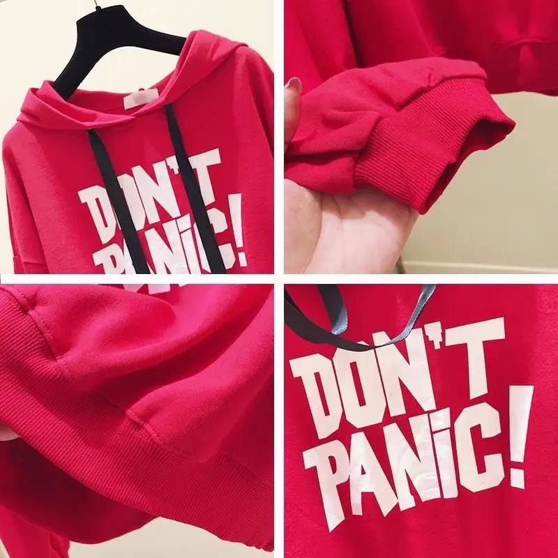 

Fashion Women Short Hooded Sweater Girls Student Korean Print Letter Loose Leisure Pullovers Hoodies Spring Autumn Lady Jacket