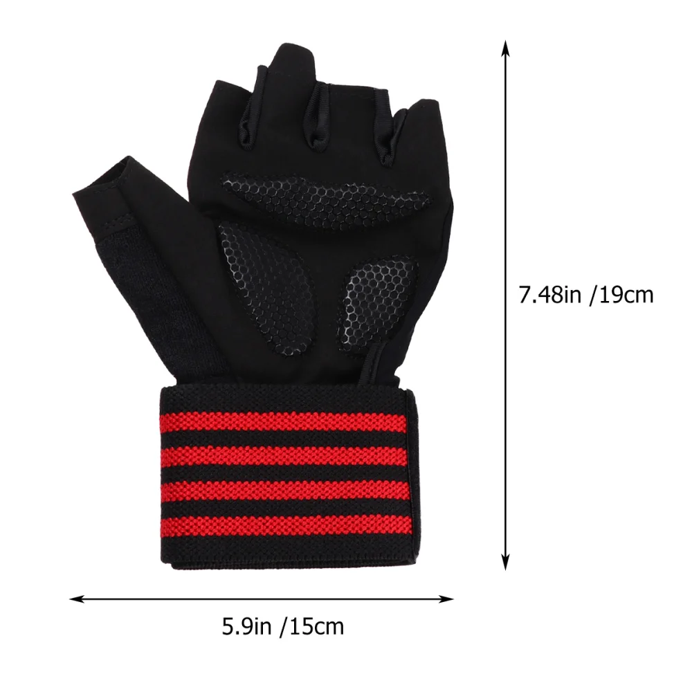 

1 Pair of Outdoor Strength Training Half Finger Wrist Bracers Palm Protective Sports Equipment for Weightli