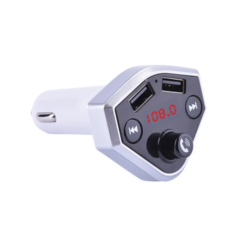 Белый Автомобильный Bluetooth fm-передатчик автомобильный комплект hands-free MP3-плеер Автомобильное USB зарядное устройство Автомобильный MP3-плеер bluetooth fm-передатчик - Название цвета: Белый