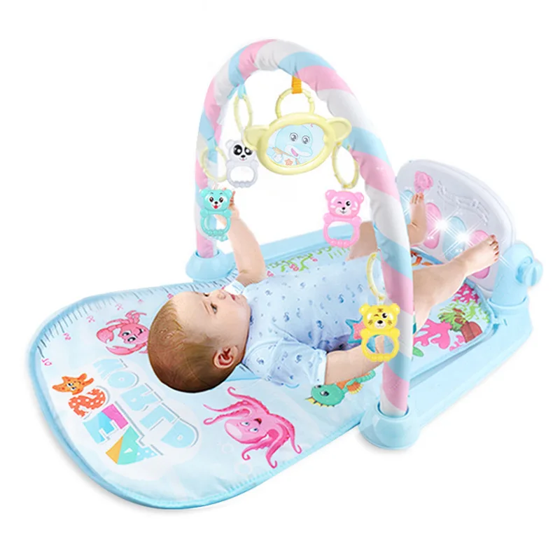 

Baby Fitness Game Mat And Play 3 In 1 Fitness+Music+Lighting Fun Piano Boy Girl Fitness Frame Pedal Piano Baby Furniture Toys