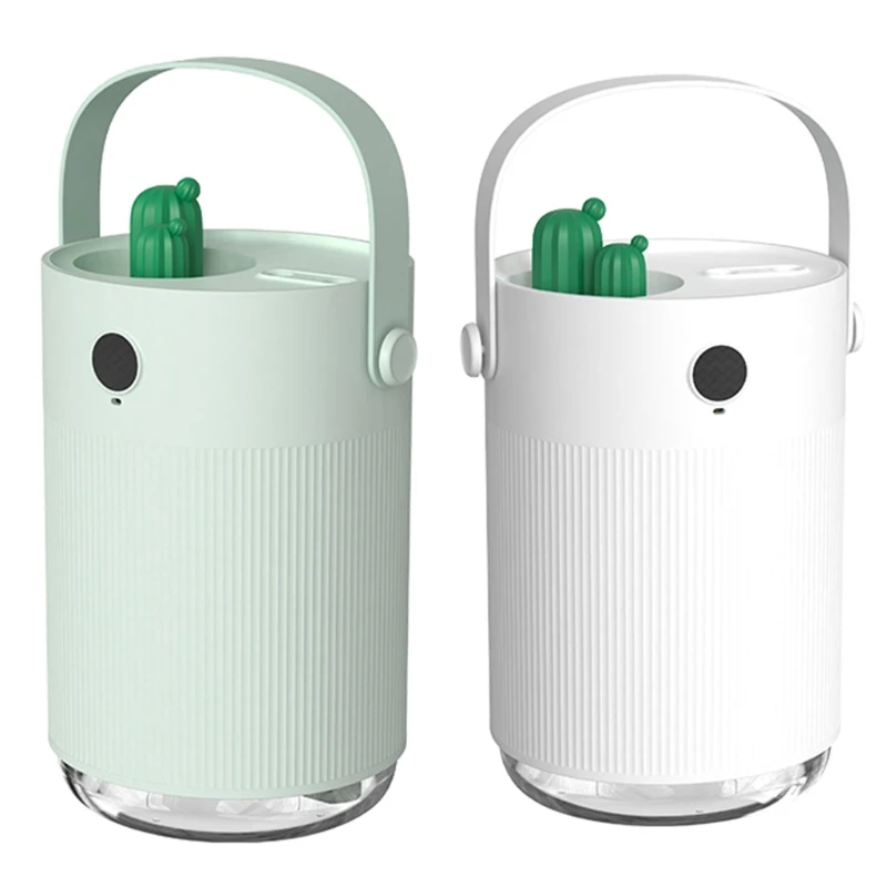 Портативный USB-увлажнитель воздуха с двойным распылителем и светодиодной