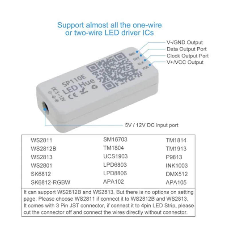 SP110E Bluetooth пиксельный контроллер света WS2811 WS2812B WS2812 диммер SK6812 RGB RGBW APA102 WS2801 пикселей Светодиодная лента IOS Android