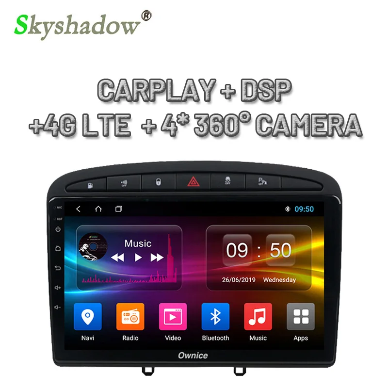 DSP IPS 360 панорамная камера Android 9 0 4G + 64G Автомобильный dvd плеер GPS карта RDS радио Bluetooth