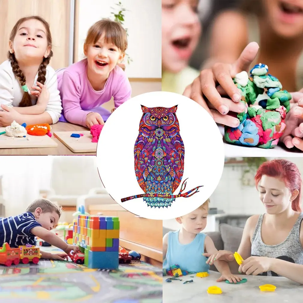 

Wooden Puzzle For Adults And Children Wood DIY Crafts Animal Shaped Christmas Gift Basswood Jigsaw Puzzle Difficulty