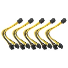 HOT-5Pcs 6Pin до 2X8pin(6 + 2) кабель для BTC Miner Graphics Card кабель питания разветвитель PCIE 6Pin на Dual 8Pin кабель питания