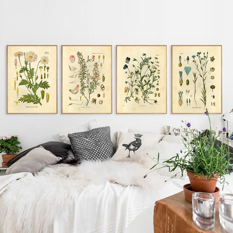 

Wild Plants Hanging Paintings Flowers Study / Living Room Decoration Canvas Painting/30x42cm12x17inches Home Decoration Painting