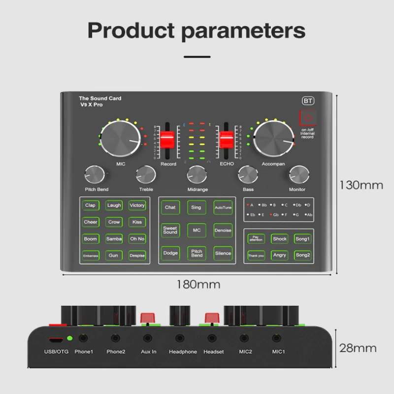 Звуковая карта V9xpro может быть подключена к компьютерной гарнитуре с микрофоном