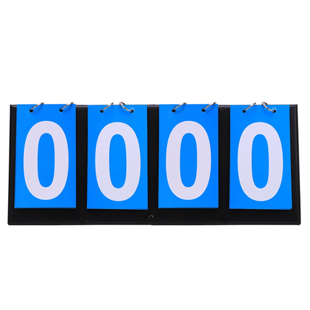 

Competitions Double-sided Basketball Manual Scoreboard Foldable 4 Digit Count Down Team Sport Badminton Flip Ring Portable