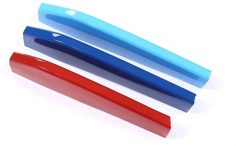 

For BMW New 5 Series G30 G31 G38 530 2017 2018 Car ABS Three Color Front Grill Trim Decoration Sport Stripes Emblems 3D Stickers