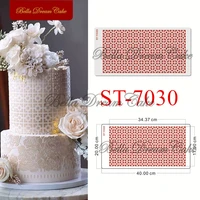 mini square pattern cake stencil pet chocolate cake side stencils template diy lace layered mold cake decorating tool bakeware