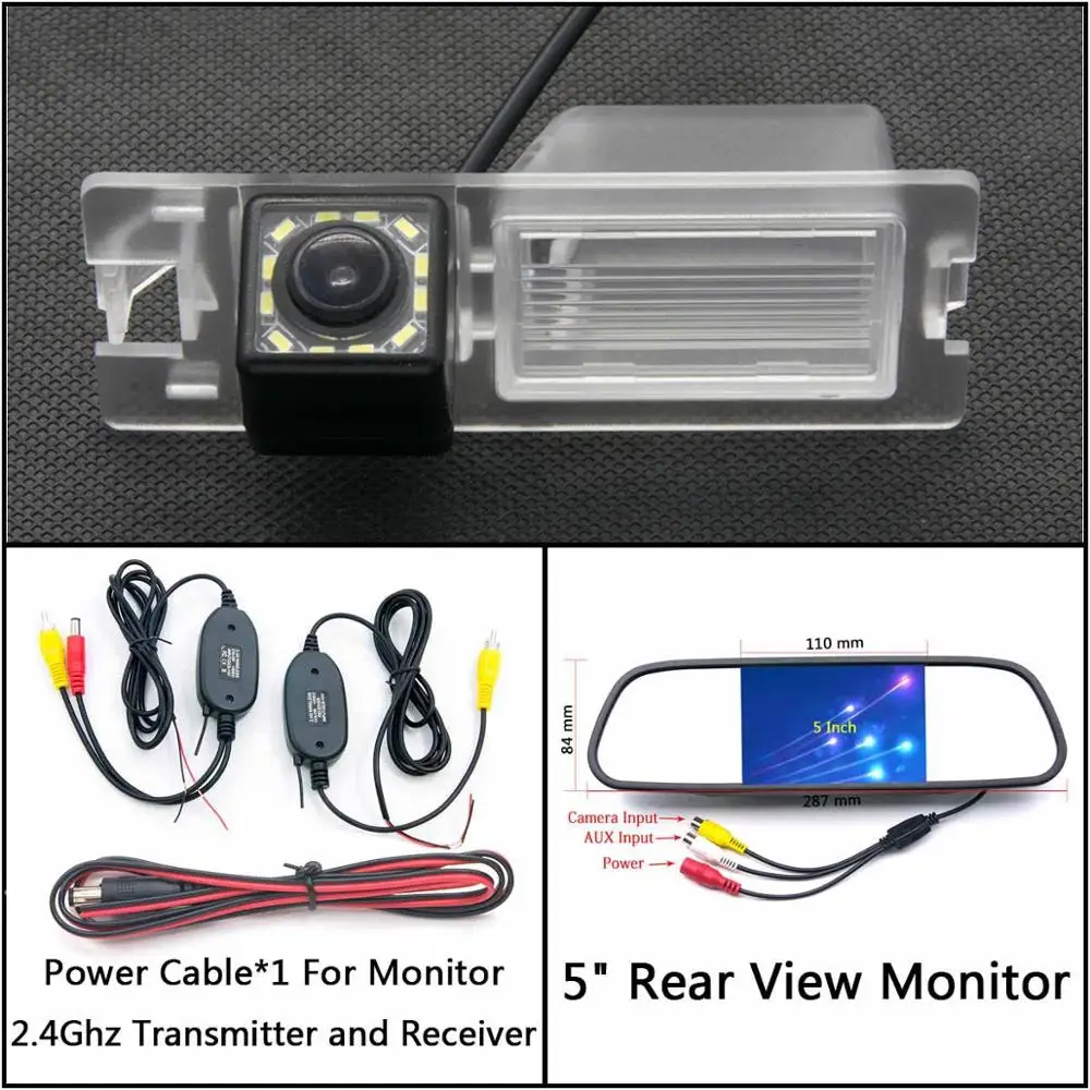 C Wireless 5 inch M 12 Светодиодный фонарь Автомобильная резервная камера заднего вида для FIAT Bravo Brava Croma Grande Punto/Punto EVO 500L Siena автомобильная парковочная водонепроницаемая - Название цвета: C Wireless 5 inch M