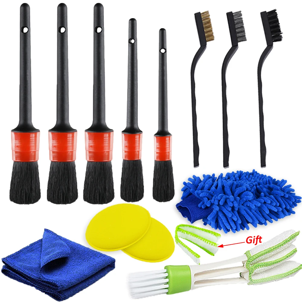 13 шт. подробно кисть автомобиля сухая чистка кистей для салона Внешний чистая