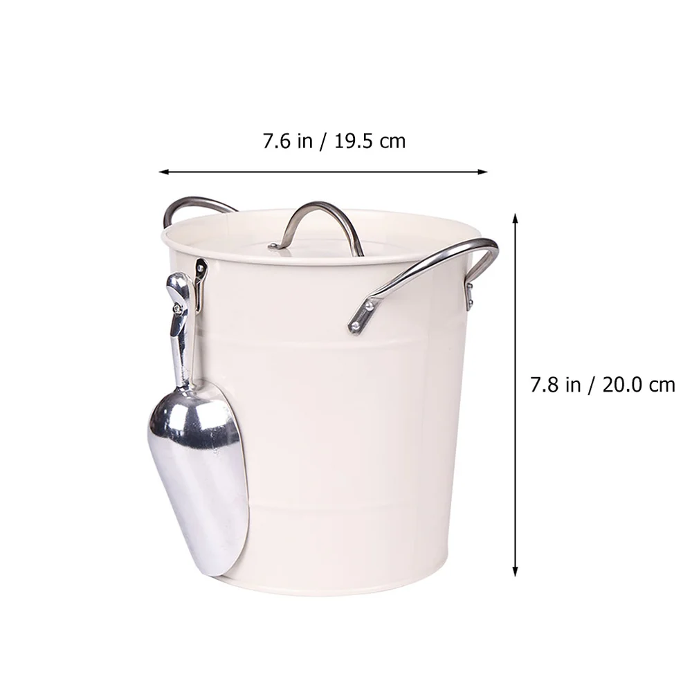 

4.5L Iron Champagne Bottle Iron Art Cooler Ice Bucket with Ice Shovel