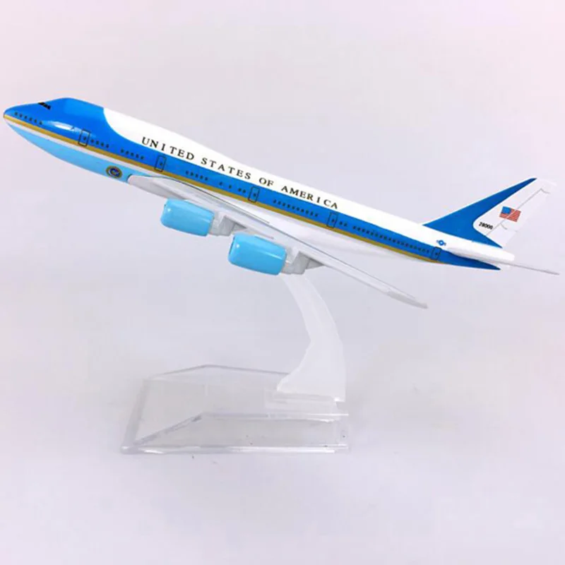 16 см 1:400 самолет B747 300 модель Air Force One с сплав на основе Коллекционная дисплей