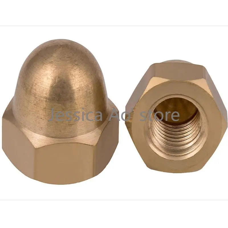 

M3-M20 2-50pcs Acorn Nuts Copper Cap Nut Hex Domed Cap Nut Six Domed Nuts Copper Nut Cap Hexagon Round Cap Screw Nut Sleeve