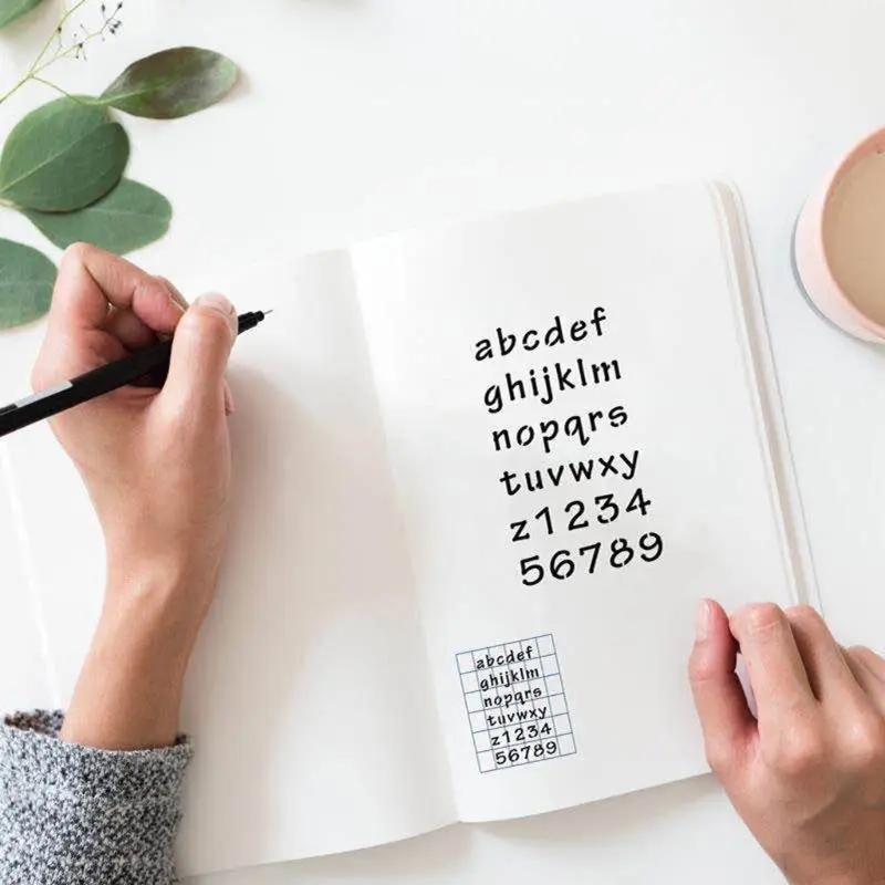 

24pcs/set Alphabet Letters Drawing Template Stencil Painting Embossing Scrapbook