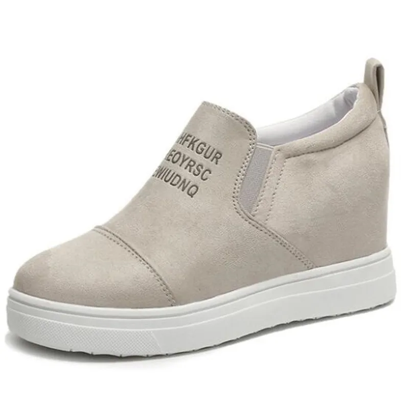 

New internal increase 5 cm suede large size women's shoes fashion casual women sneakers shoes tenis feminino womens shoes