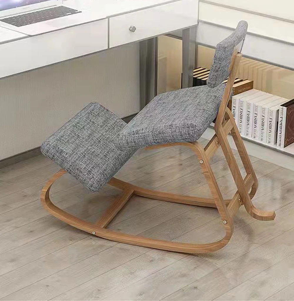 Rocking Wood Kneel Stool Ergonomic Kneeling Chair Cushion For Improving Posture Relieve Knee Pressure Learning | Мебель