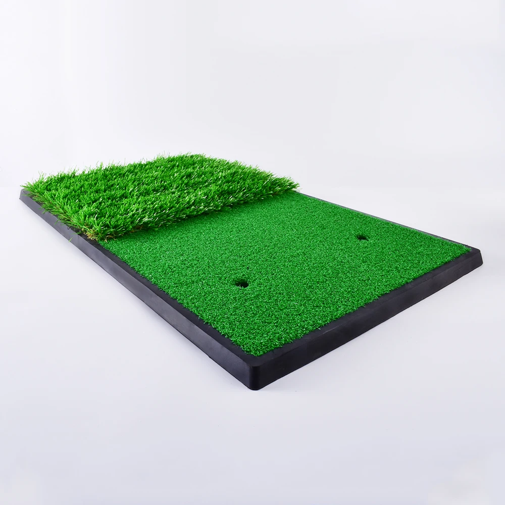 Online Golf Minderi Kauçuk Tee Sürüş Isabet Yonga Koyarak Yapay çift çim Golf Uygulama Mat Arka Bahçe Için Ev Kullanımı