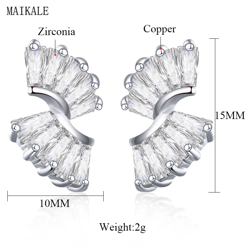 Женские маленькие серьги-гвоздики в форме крыла | Украшения и аксессуары