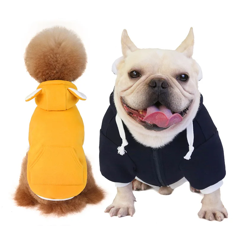 

Pet clothes autumn winter dog sweater Coat fleece warm French Bulldog Pug Clothing Apparel Puppy Outfits for Small Dogs