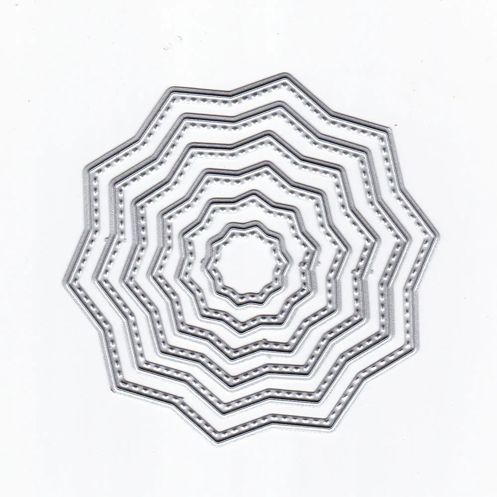 Круглая кружевная рамка для резки металла рождественские штампы скрапбукинга