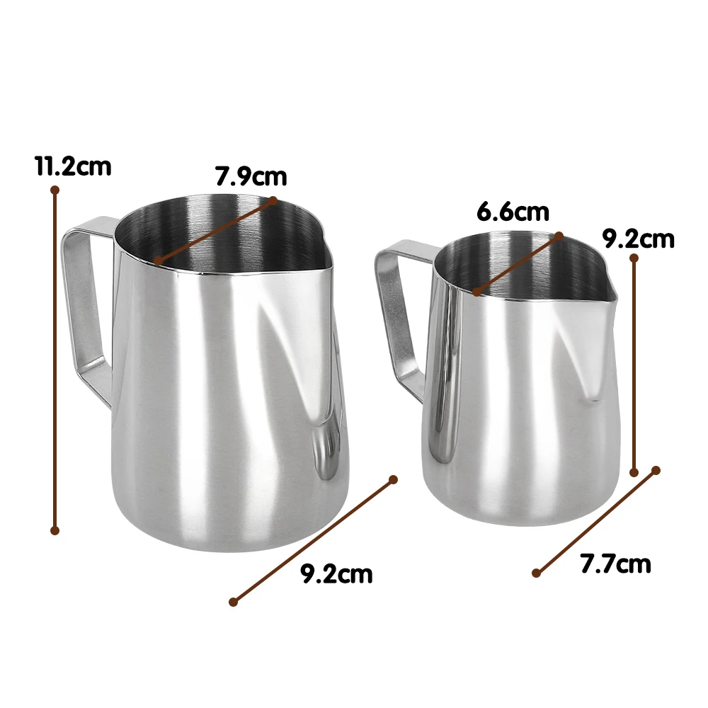 

Coffee Milk Frothing Pitcher Pull flower cup 350ML/600ML Stainless Steel Coffee Cup for Milk Foam & Latte Art
