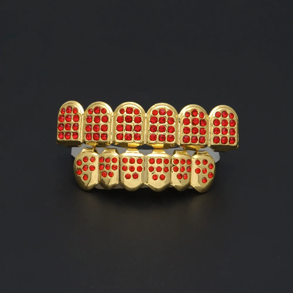 Декоративные коронки в стиле хип-хоп для верхних и нижних зубов панковские