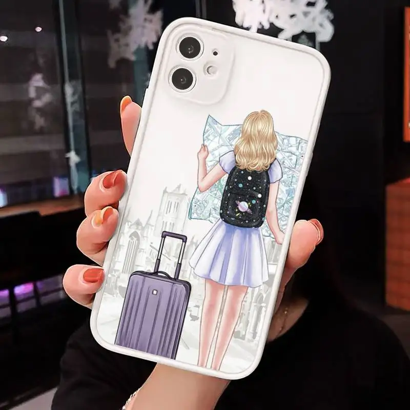 

Best Friends forever girl travel are Phone Case Clear matte transparent For white iPhone 7 8 x xs xr 11 12 pro plus max mini
