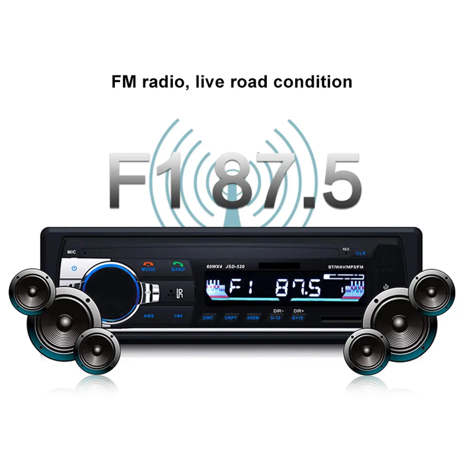 Автомагнитола 24 В Bluetooth MP3 стерео 1 Din FM Aux вход приемник радио для автомобиля с