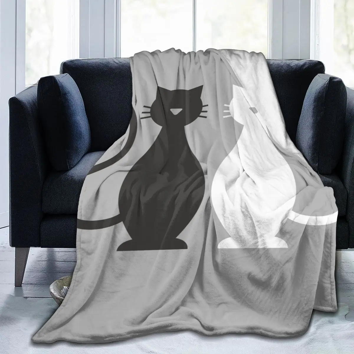 

Фланелевое одеяло, мягкое тонкое флисовое покрывало с забавными кошками, покрывало для кровати, дивана, домашний декор, Прямая поставка