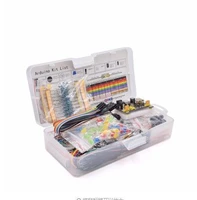 electronics component basic starter kit with 830 tie points breadboard cable resistor capacitor led potentiometer box packing