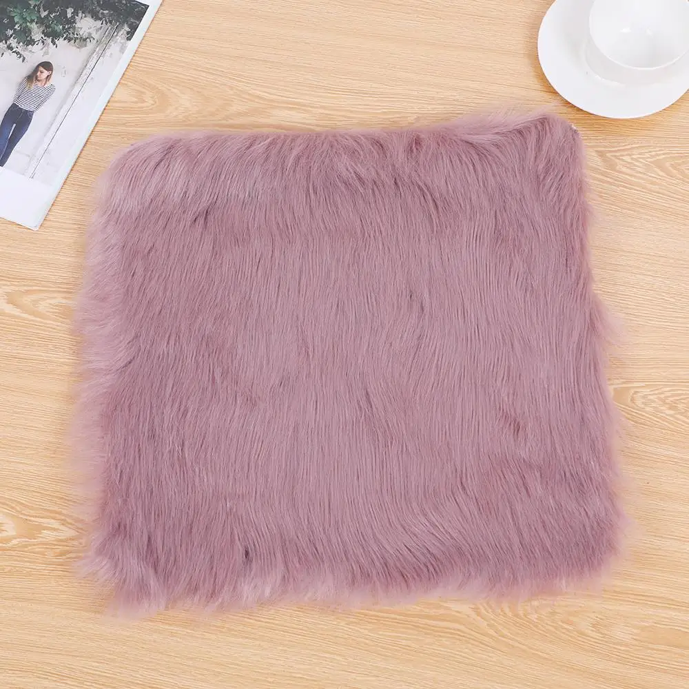 2020 Чехол для стула из искусственной овечьей кожи разноцветный теплый шерстяной