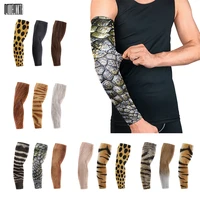 outdoor sports sunscreen sleeves football basketball mtb fitness armguards cuff cover 3d animal skin cool arm sleeves men women
