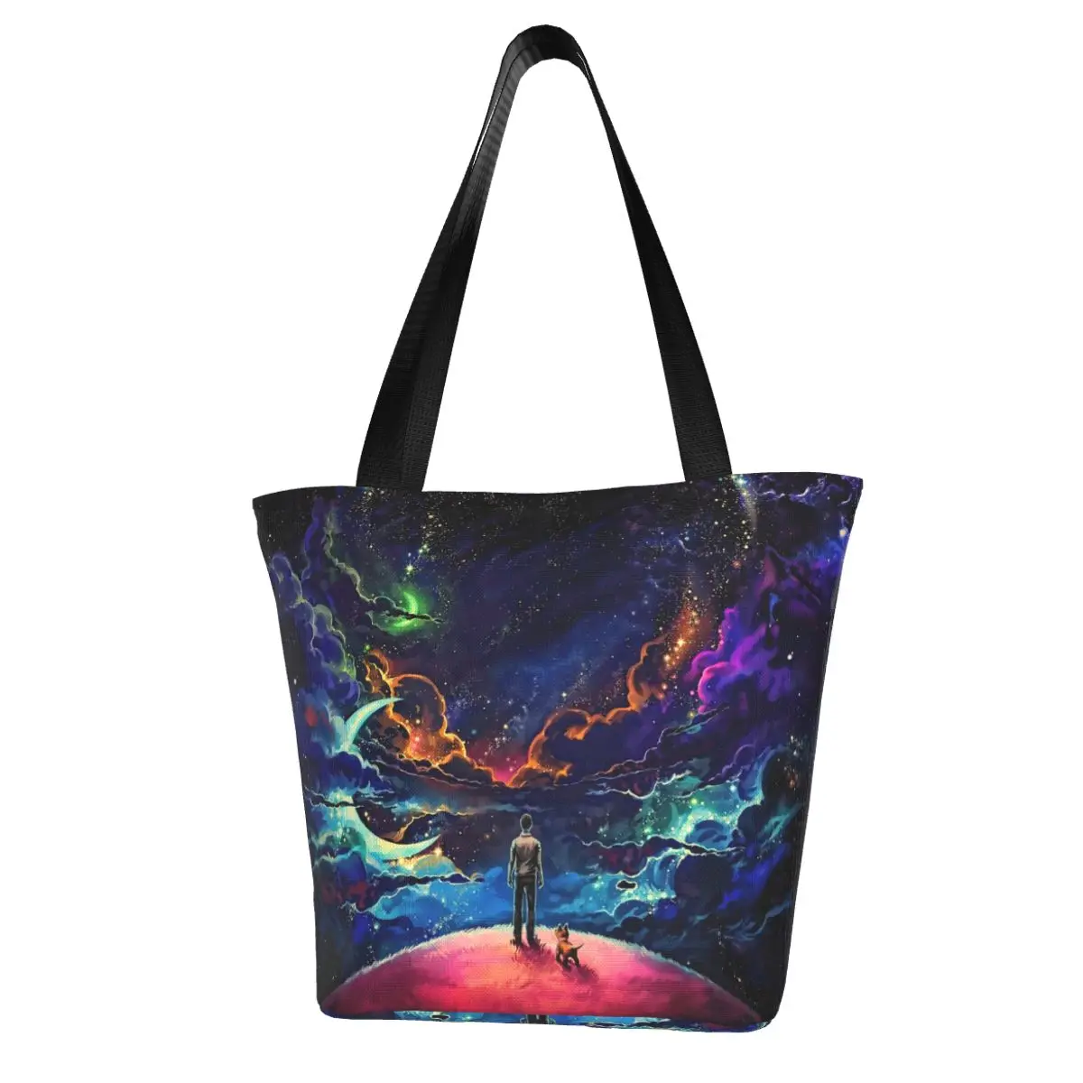 

Space Shopping Bag Aesthetic Cloth Outdoor Handbag Female Fashion Bags