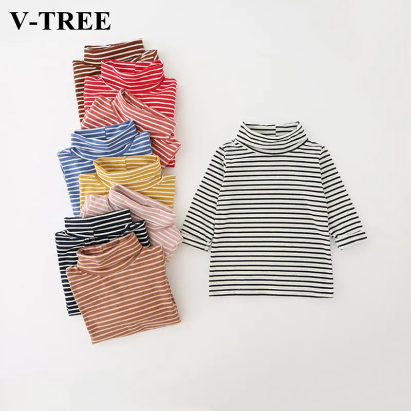 Детские Рубашки Топы с длинными рукавами для детей полосатые футболки малышей