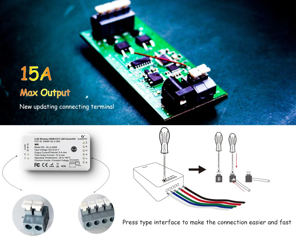 G светодиодный OPTO Zigbee smart RGB+ CCT светодиодный контроллер плюс работа с Echo plus zigbee 3,0 шлюз или пульт дистанционного управления APP управление телефоном