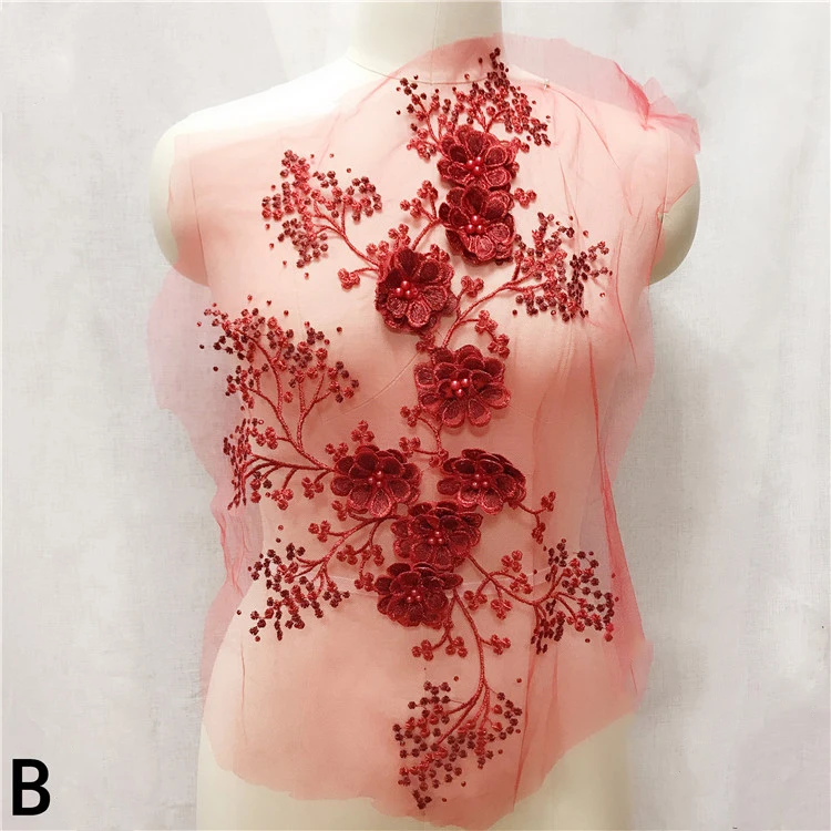 1 шт. цветочные Вышитые Кружевные нашивки для одежды аппликация вышивка