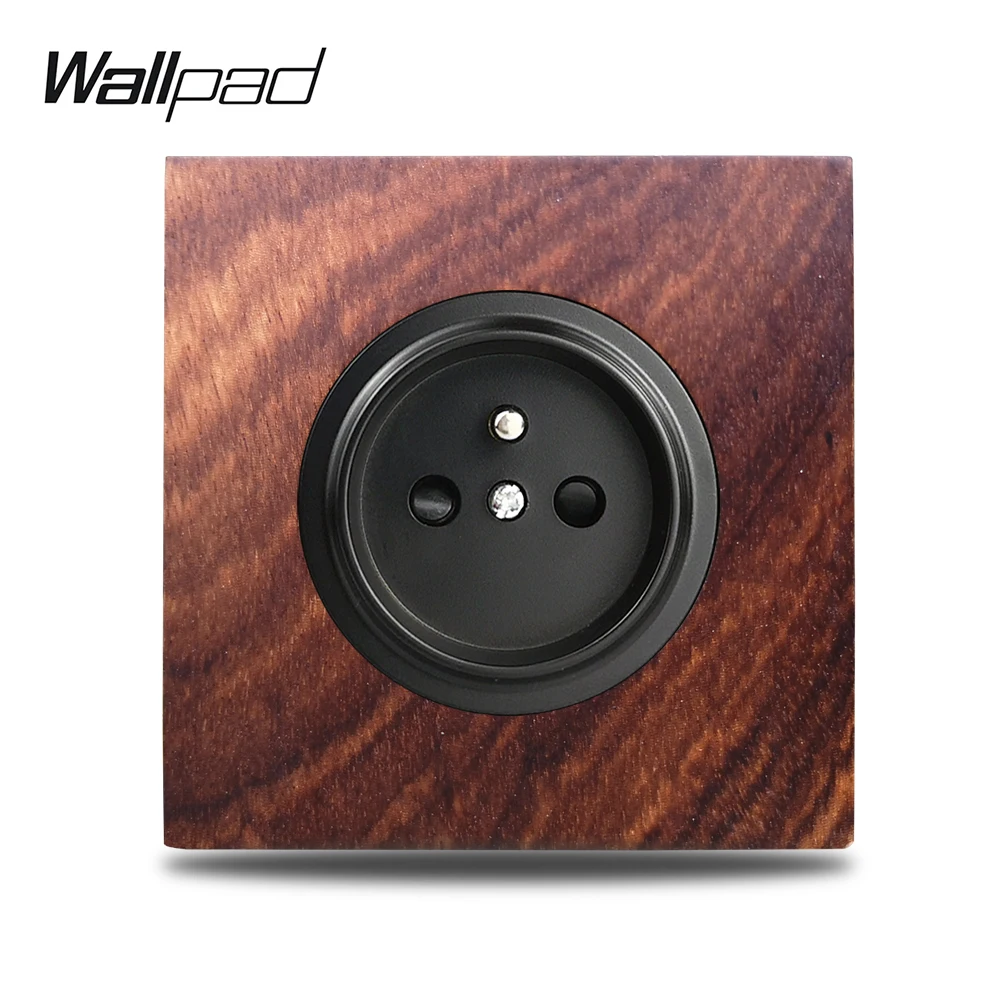 Wallpad L6 Подлинная древесина Panel16A французский Электрический розетка настенный, мощность пластины