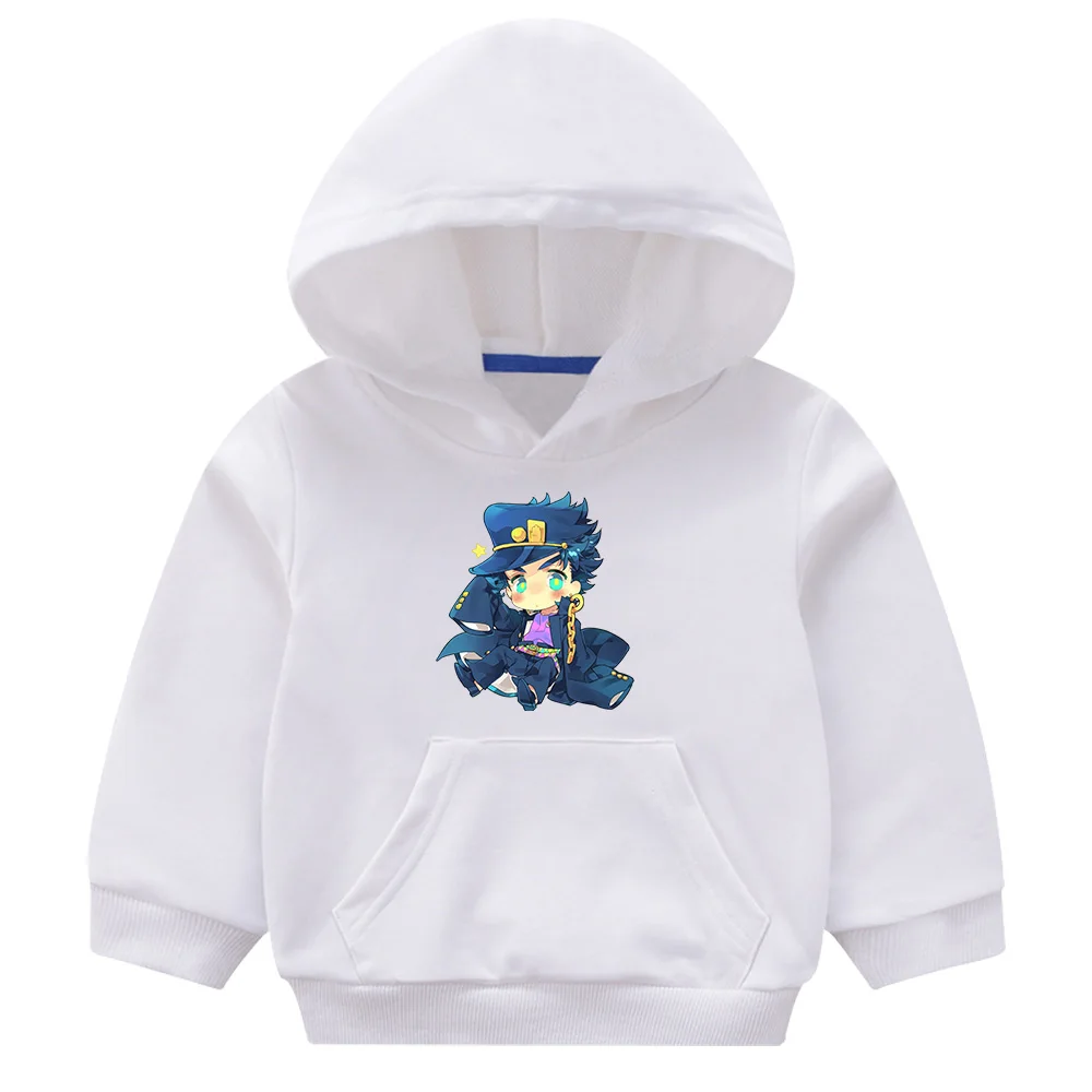 

Anime JoJo's Bizarre Adventure Kids Sweatshirt Autumn Children Hoodie Cartoon Boy Girls Pullovers Warm Pocket Hooded Jacket