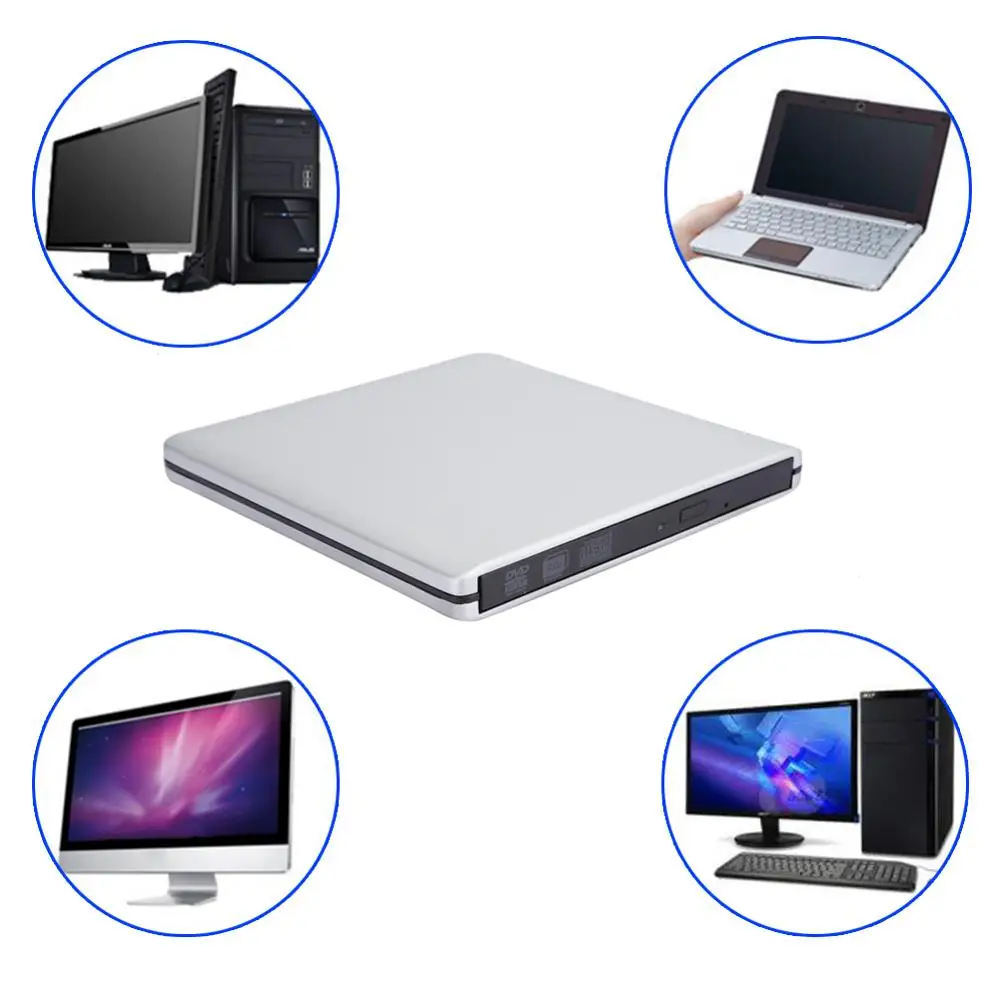USB 3 0 внешний привод DVD/CD +/ RW тонкий портативный DVD горелка для MacBook ноутбука