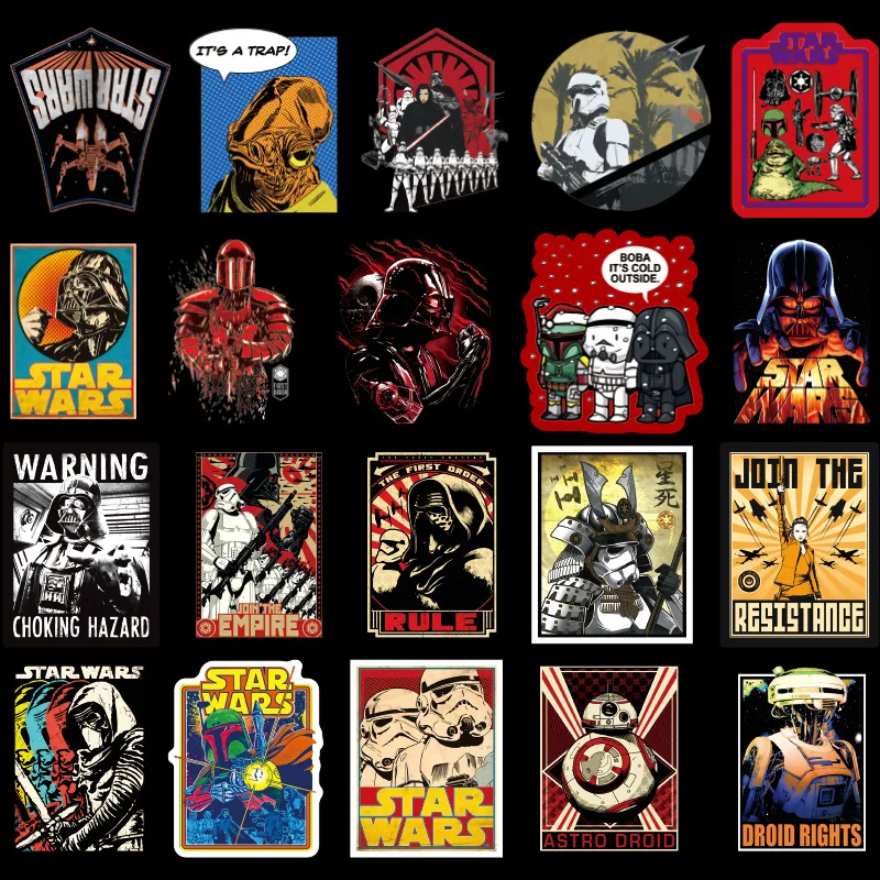 100 шт./компл. водонепроницаемые смешные наклейки Звездные войны s для багажа